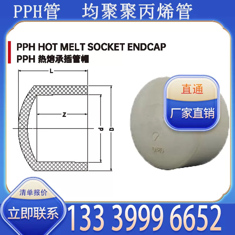 PPH 管帽厂家批发 适配 PPH 管道端口密封需求